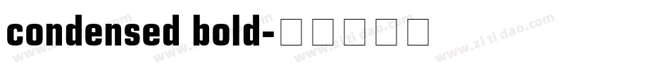 condensed bold字体转换